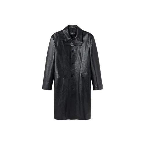 VERSACE Черное мужское пальто