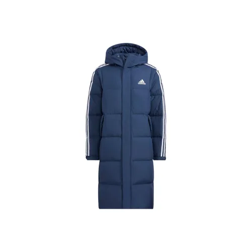 Adidas 3 Stripes Пуховик Унисекс Темно-синий