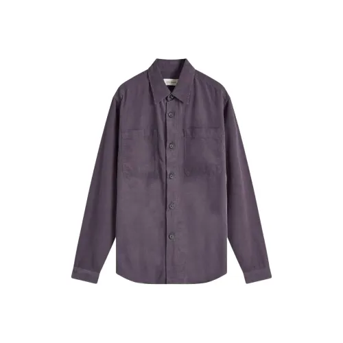 OLIVER SPENCER Рубашка Мужская Фиолетовая