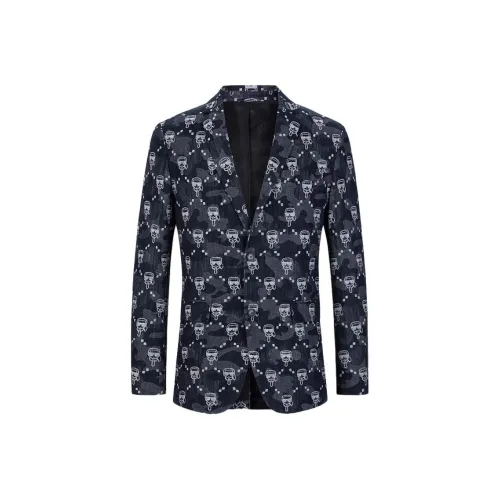 Karl Lagerfeld Бизнес-костюм Пальто Мужской Черный