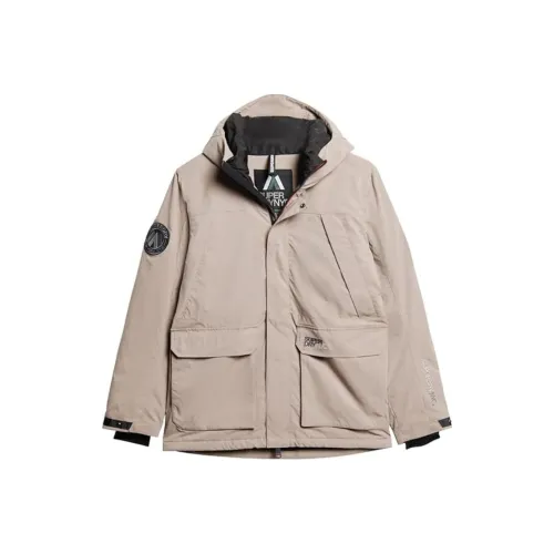SUPERDRY Темный Бежевый Мужское Пальто