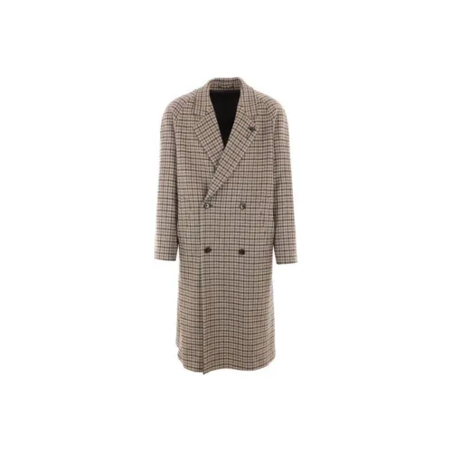 LARDINI Бежевый Мужской Пальто