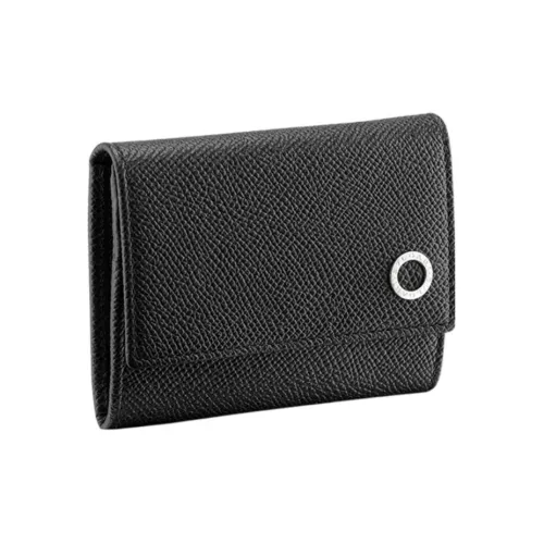 BVLGARI Телячья кожа Держатель для визиток Женские Черный