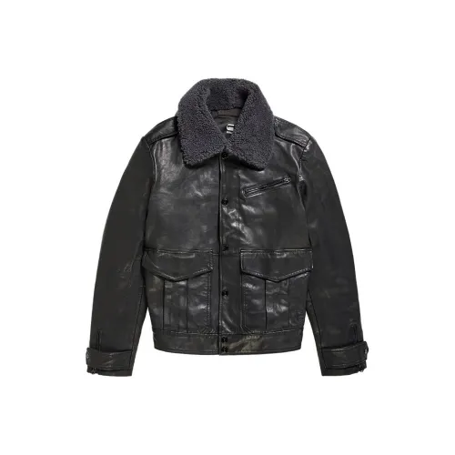 STAR RAW Темно-черный Мужская Куртка