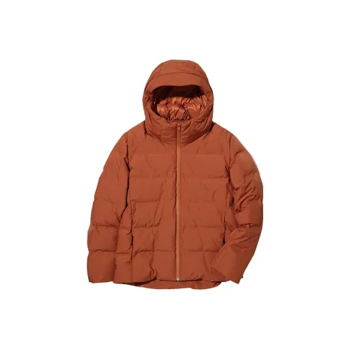 UNIQLO Пуховик Мужской Оранжевый Коричневый