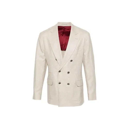 BRUNELLO CUCINELLI Бизнес-костюм мужской светлый бежевый