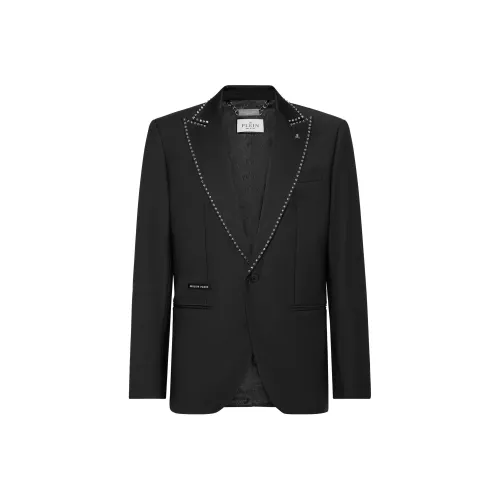 PHILIPP PLEIN FW24 Бизнес-костюм Пальто Мужской Черный