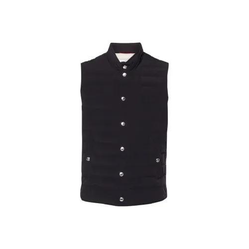 BRUNELLO CUCINELLI Midnight Blue Мужские жилеты