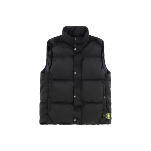 STONE ISLAND Metal Nylon Series Черный мужской пуховый жилет