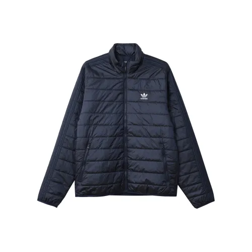 Adidas Originals Хлопковый пуховик Мужской Темный индиго