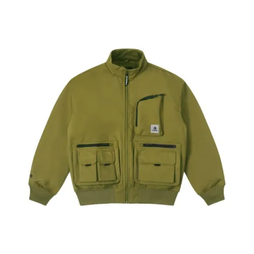 Конверс Оливково-зеленый Мужской Пуховик