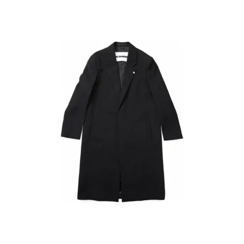 JIL SANDER Мужское черное пальто