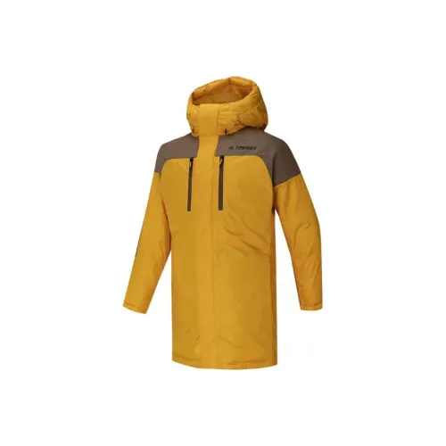 Adidas С капюшоном Облегающий Утолщенный Стандартное издание Пуховик Унисекс Многоцветный