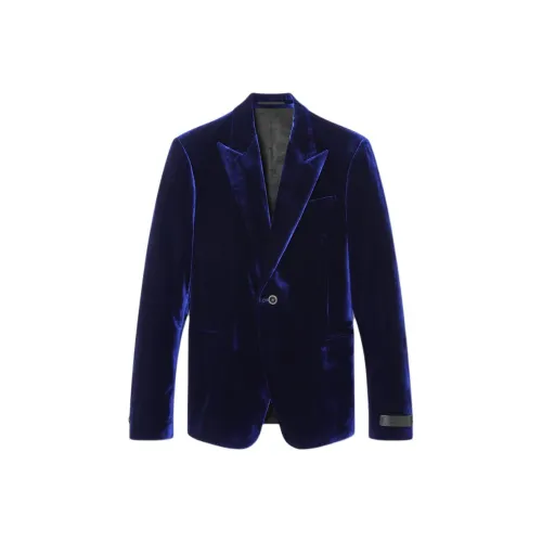 VERSACE FW24 Бизнес-костюм Пальто Мужской Синий