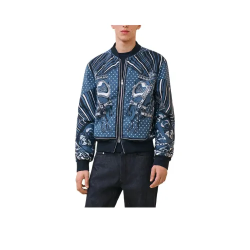 HERMES Куртки Пальто Мужской Синий Турмалин Золотой