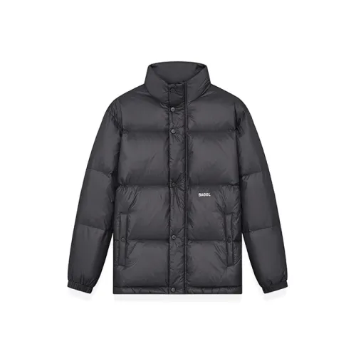 BAGGL Однотонный Воротник-стойка Свободный крой Утолщенный пуховик Унисекс