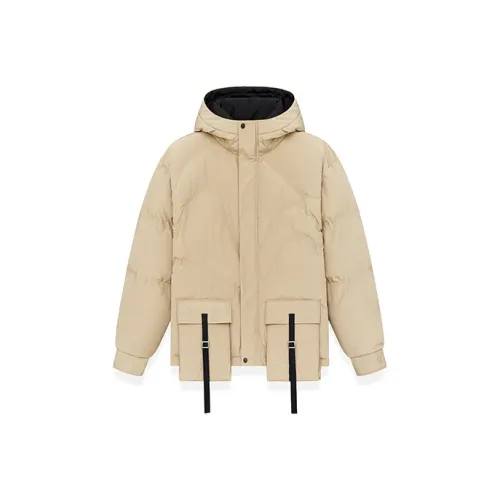 BAGGL Однотонный С капюшоном Утолщенный Пуховик Унисекс