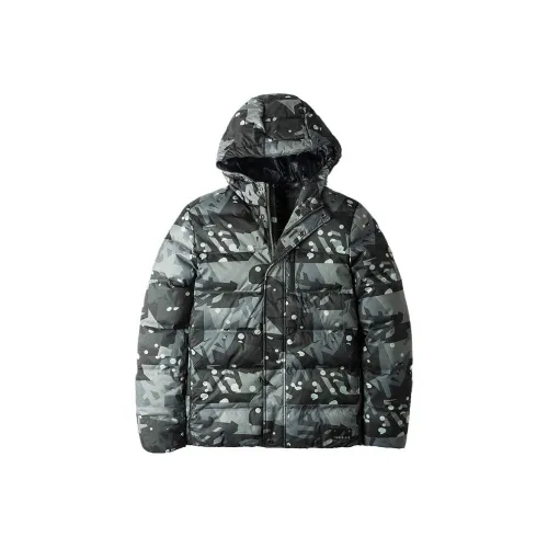 Timberland Пуховик Мужской Камуфляж Серый