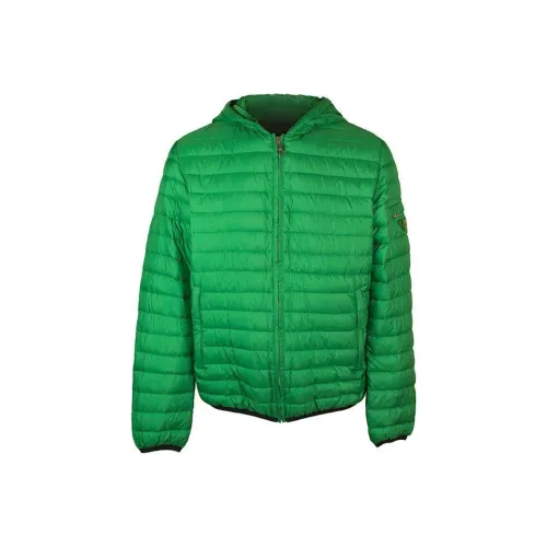 PRADA Зеленый Мужской Пуховик