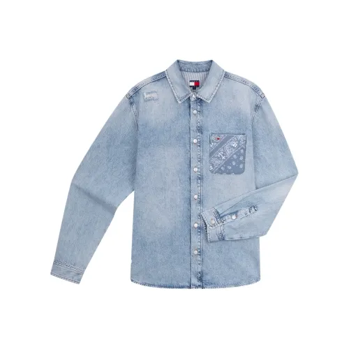 Tommy Hilfiger Джинсовый синий 1AB Унисекс Рубашки