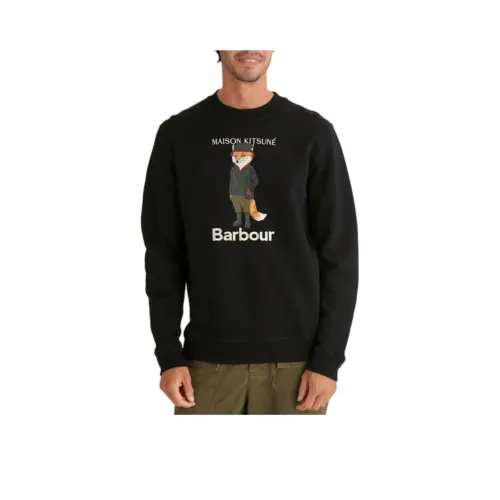 BARBOUR X MAISON KITSUNE Свитшот Мужской Черный