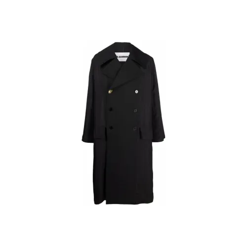 JIL SANDER Мужское черное пальто