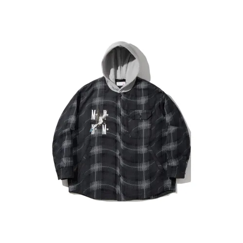 LINING Хлопковый пуховик Мужской с принтом по всей поверхности Черный