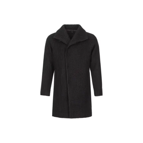 BRAUN BUFFEL Черное мужское пальто