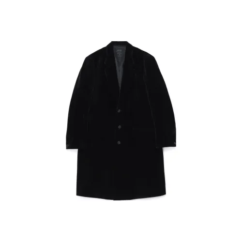 Yohji Yamamoto Черное Унисекс Пальто