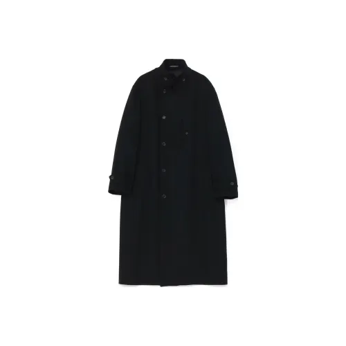 Yohji Yamamoto Черное Мужское Пальто