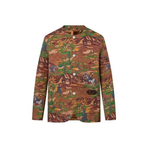 LOUIS VUITTON FW24 Куртки и пальто Мужской Желтый Коричневый