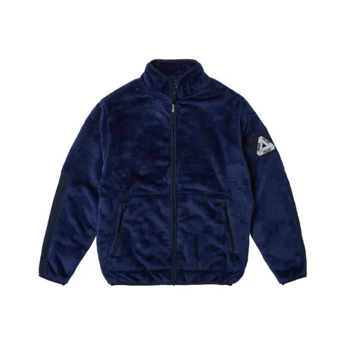 PALACE ULTIMO Series FW23 Velvet Feel Coat Unisex Navy Blue
