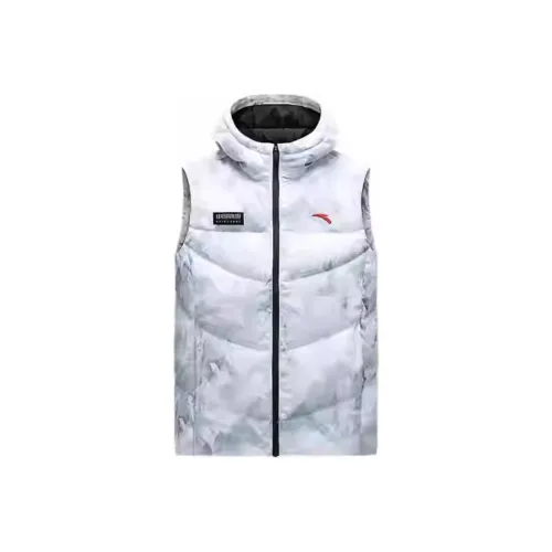 ANTA ZONGXUNXILIE Жилет Мужской Pure White С принтом по всей поверхности