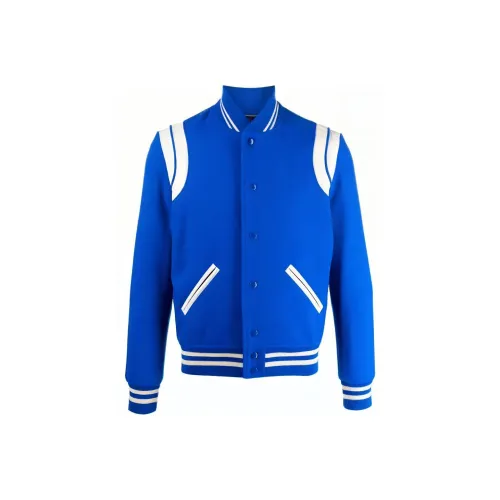 SAINT LAURENT Бейсбольная куртка Мужская Синяя