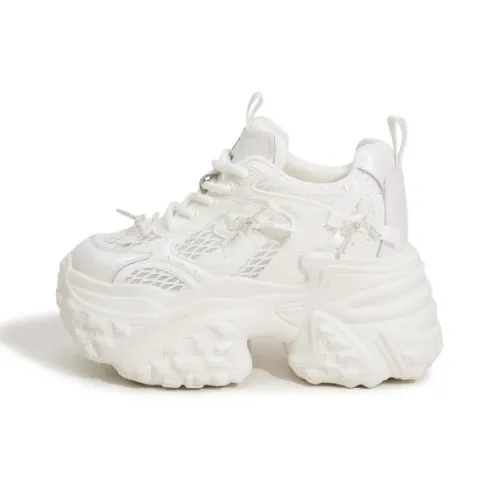 Milan Love Song Дышащий Легкий Увеличение Высоты Низкий Топ Толстая Подошва Женские Однотонные