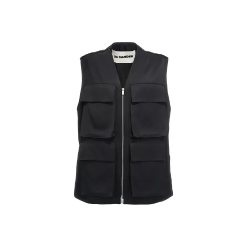 JIL SANDER Мужские черные жилеты