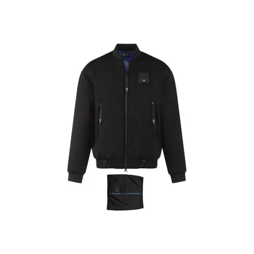 EMPORIO ARMANI EA7 Хлопковый пуховик Мужской Черный