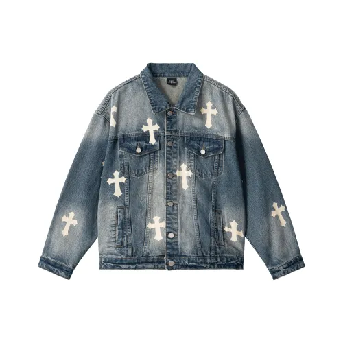 PILOTDRAGON P D 24FW Denim Jacket Unisex Blue PILOTDRAGON P D 24FW Деним Куртка Унисекс Синий