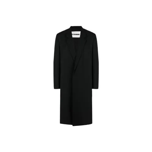 JIL SANDER Мужское черное пальто