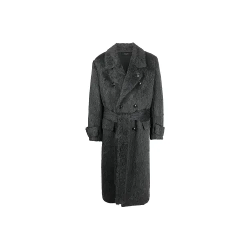 AMIRI Мужское пальто угольно-серого цвета