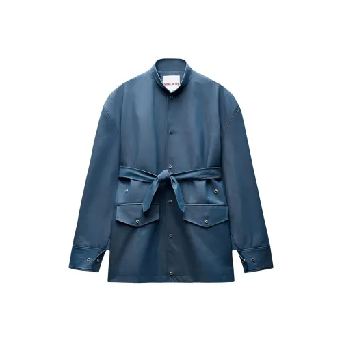 ZARA AO YES Collaboration Синяя унисекс джинсовая куртка