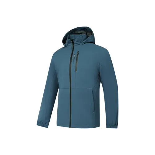 QIAODAN Водонепроницаемый Ветрозащитный And Дышащий Ветровка Мужской Зимородковый синий