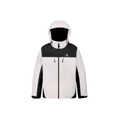 CAMEL С капюшоном ветрозащитный водоотталкивающий термический 3 в 1 пуховик из утиного пуха парка унисекс