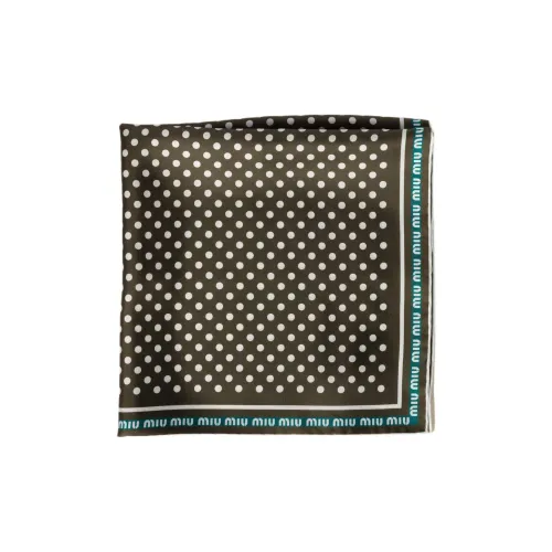 MIU MIU Шелковые шарфы Унисекс Зеленый
