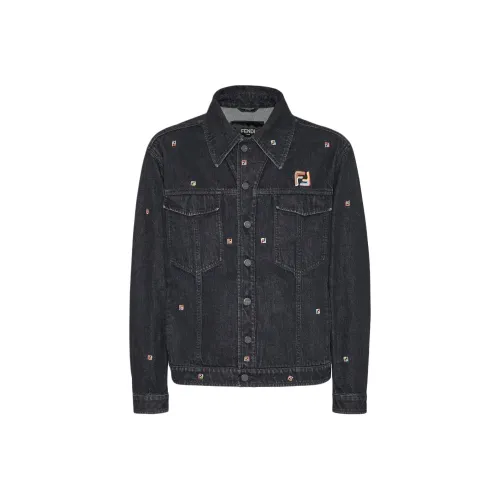 Fendi Серый Мужской Джинсовые Куртки