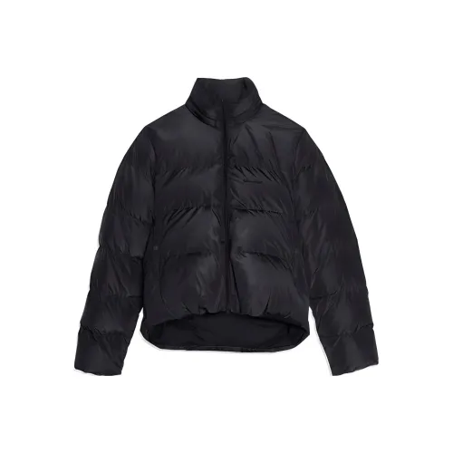 Balenciaga Хлопковый пуховик свободного кроя мужской черный