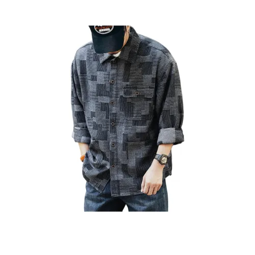 GELANLU Черная унисекс рубашка