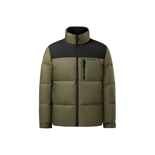 TOREAD Пуховик Мужской Армейский Зеленый Черный