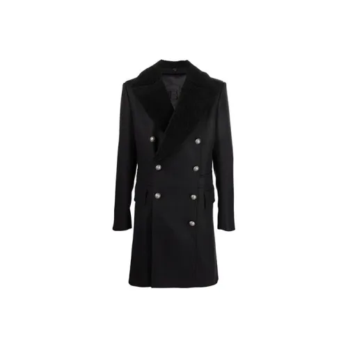 BALMAIN Черное Мужское Пальто