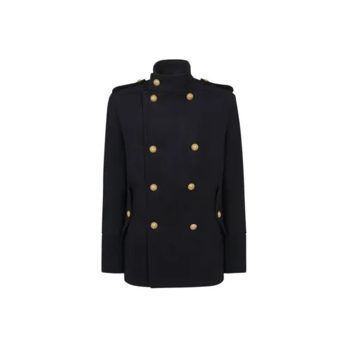 BALMAIN Черное Мужское Пальто